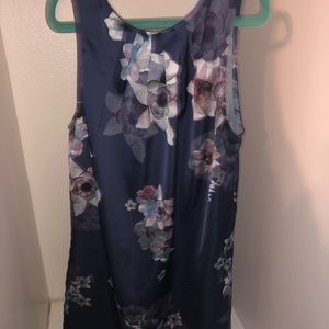 A silk blue dress!